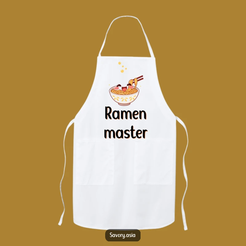 Funny Ramen Slurp Apron - Excited Bowl Chef's Protective Noodle Gift