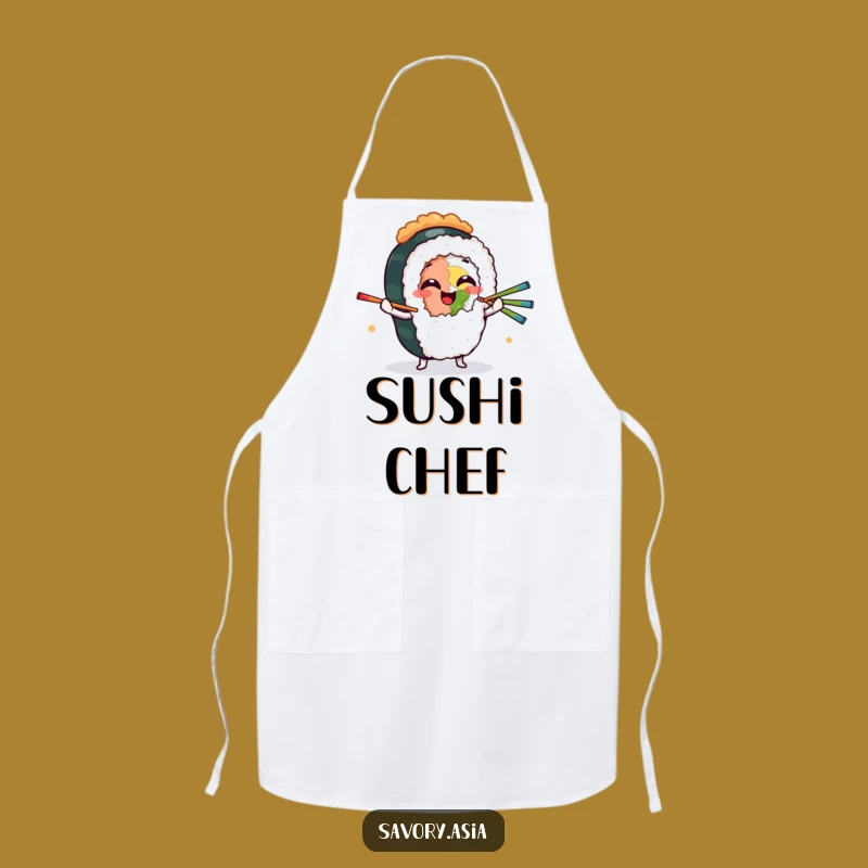 Funny Sushi Juggling Apron - Giggling Roll Chef's Protective Funny Gift