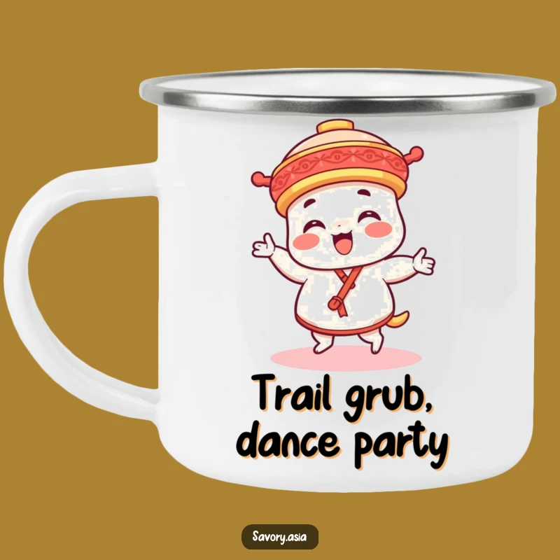Funny Dim Sum Dance Camping Mug: Adventure Fuel with a Side of Yum