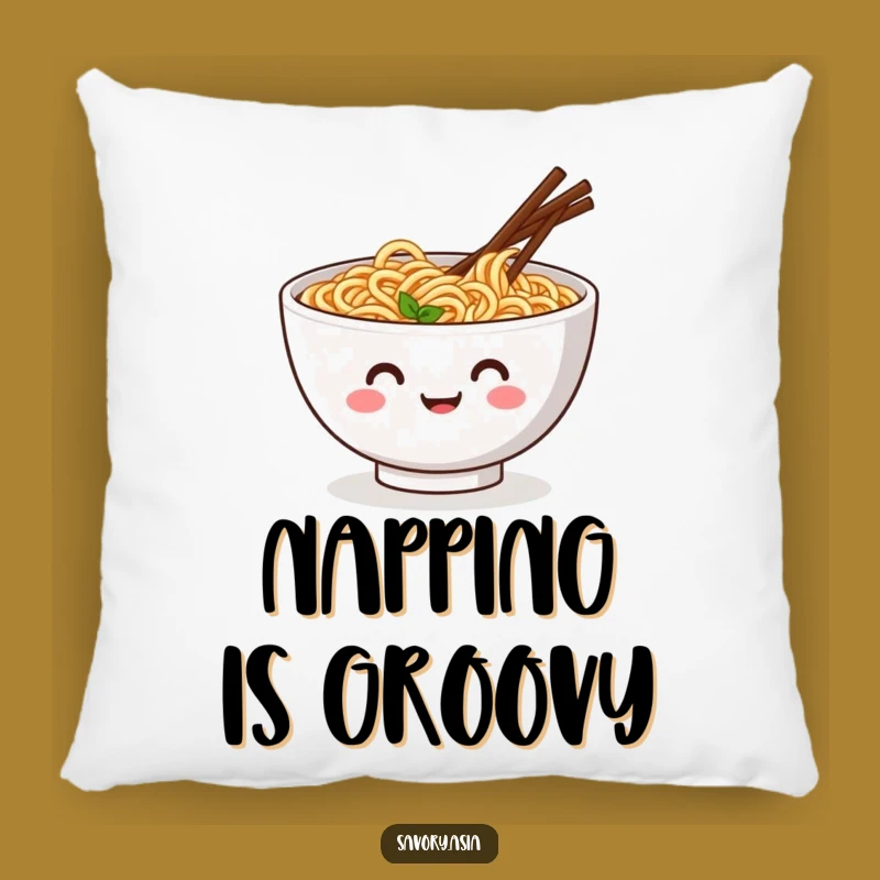Funny Ramen Cozy Pillow: Relax with This Hilarious Noodle Jig, Perfect Accent!