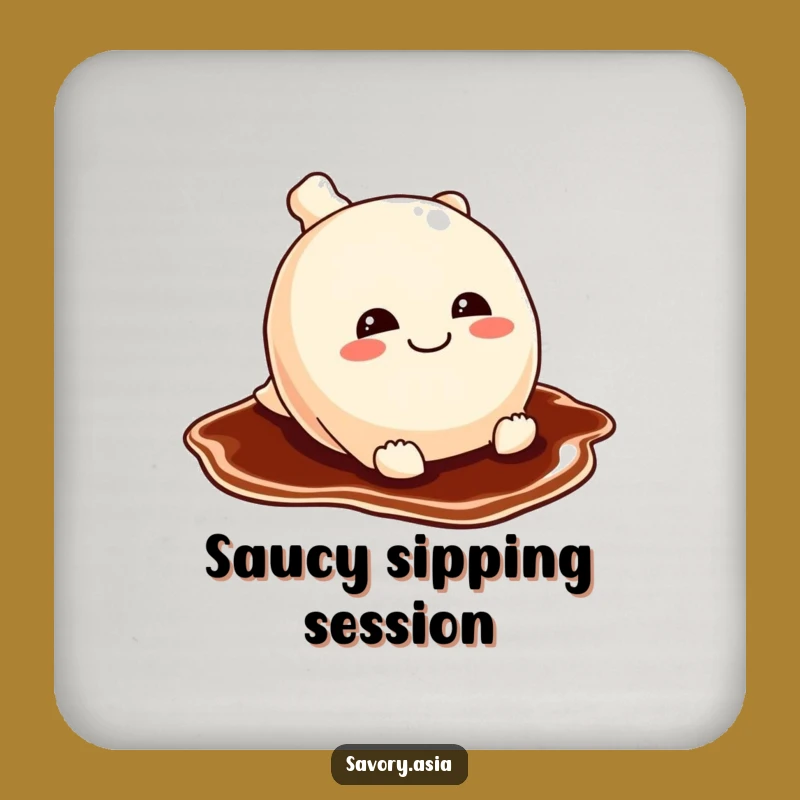 Funny Potsticker Coasters: Protect Surfaces with Mischievous Food Art