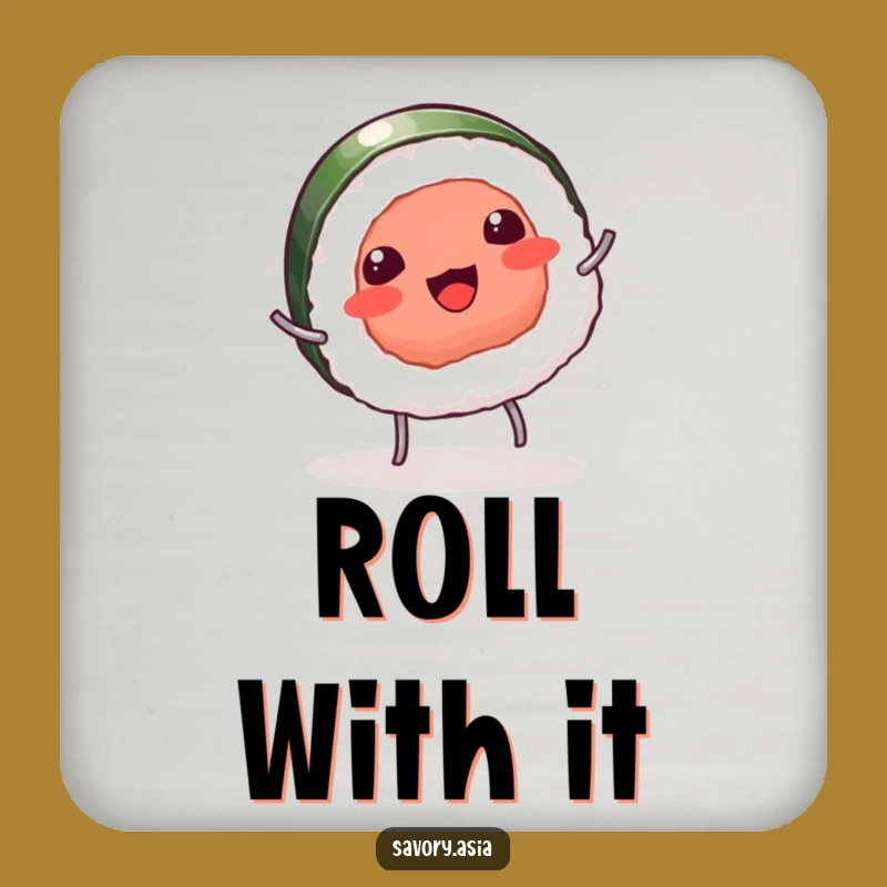 Funny Sushi Cartwheel Coaster Set: Protect Tables with Hilarious Sushi Style, Great Gift!