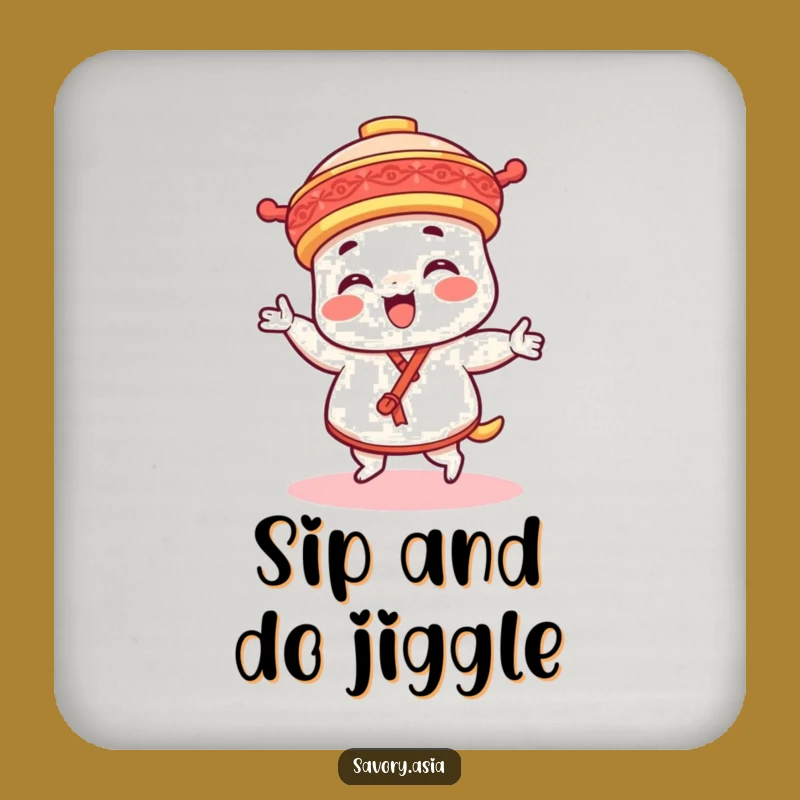 Funny Dim Sum Dance Coaster Set: Protect Surfaces with Culinary Humor