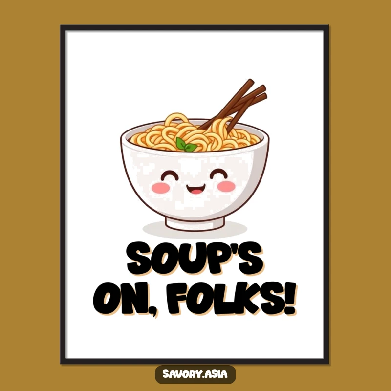 Funny Ramen Dance Poster: Delicious Jig Art for Your Wall, Perfect Funny Gift!