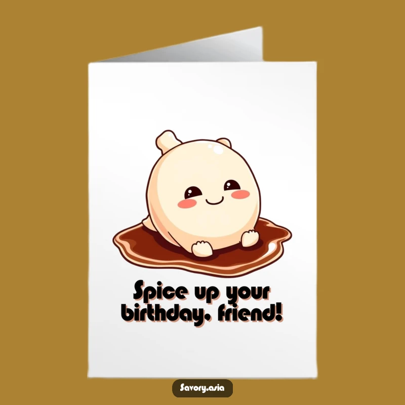 Free Printable Birthday Card: Sliding Potsticker, Mischievous Downloadable Birthday Fun