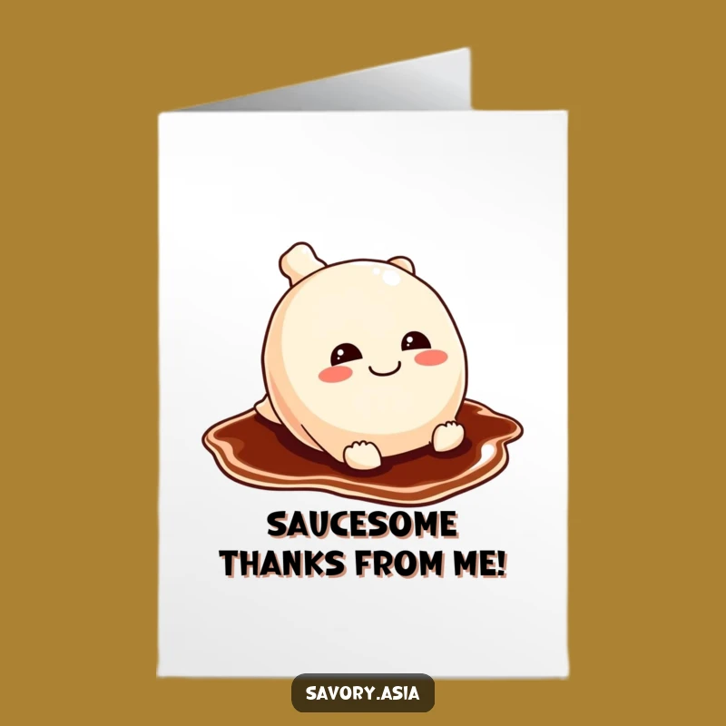 Free Printable Thank You Card: Cheeky Potsticker, Humorous Downloadable Appreciation