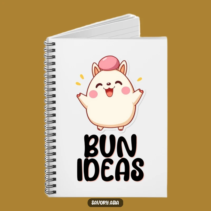 Funny Bao Bun Cheer Notebook - Happy Fluffy Top for Joyful Notes Gift