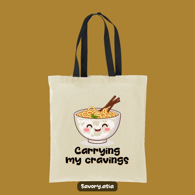 Funny Ramen Grocery Tote Bag: Carry Your Snacks with This Hilarious Noodle Jig, Ideal Gift!